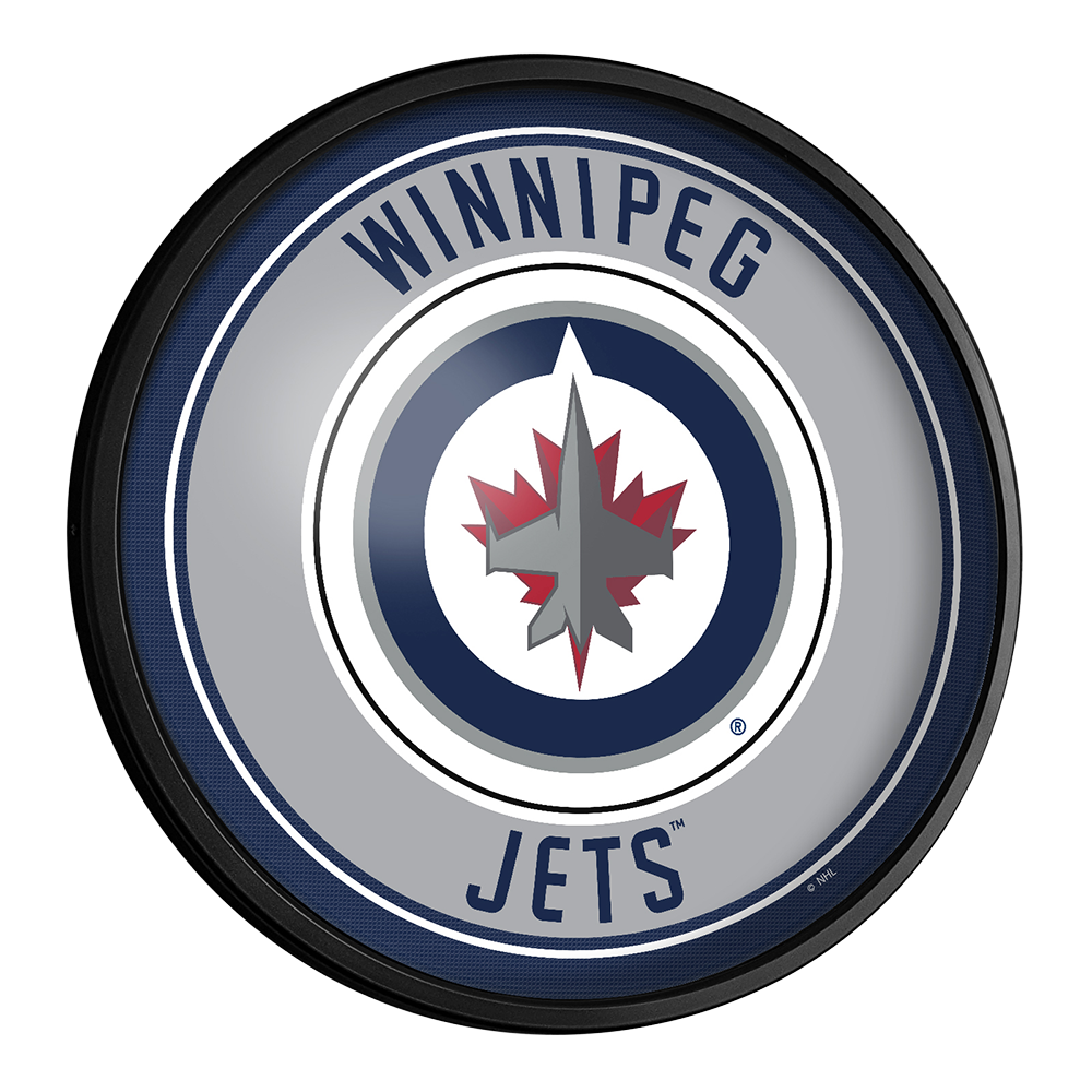 Winnipeg Jets Round Slimline Lighted Wall Sign  