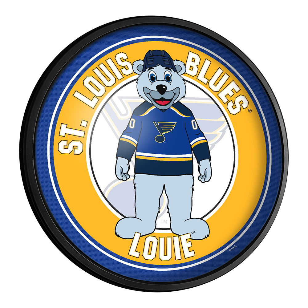 St. Louis Blues Louie - Round Slimline Lighted Wall Sign
