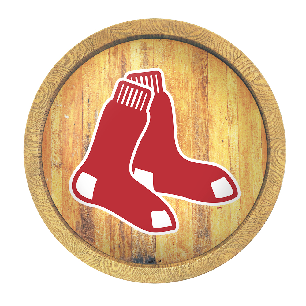 Boston Red Sox: "Faux" Barrel Top Sign   