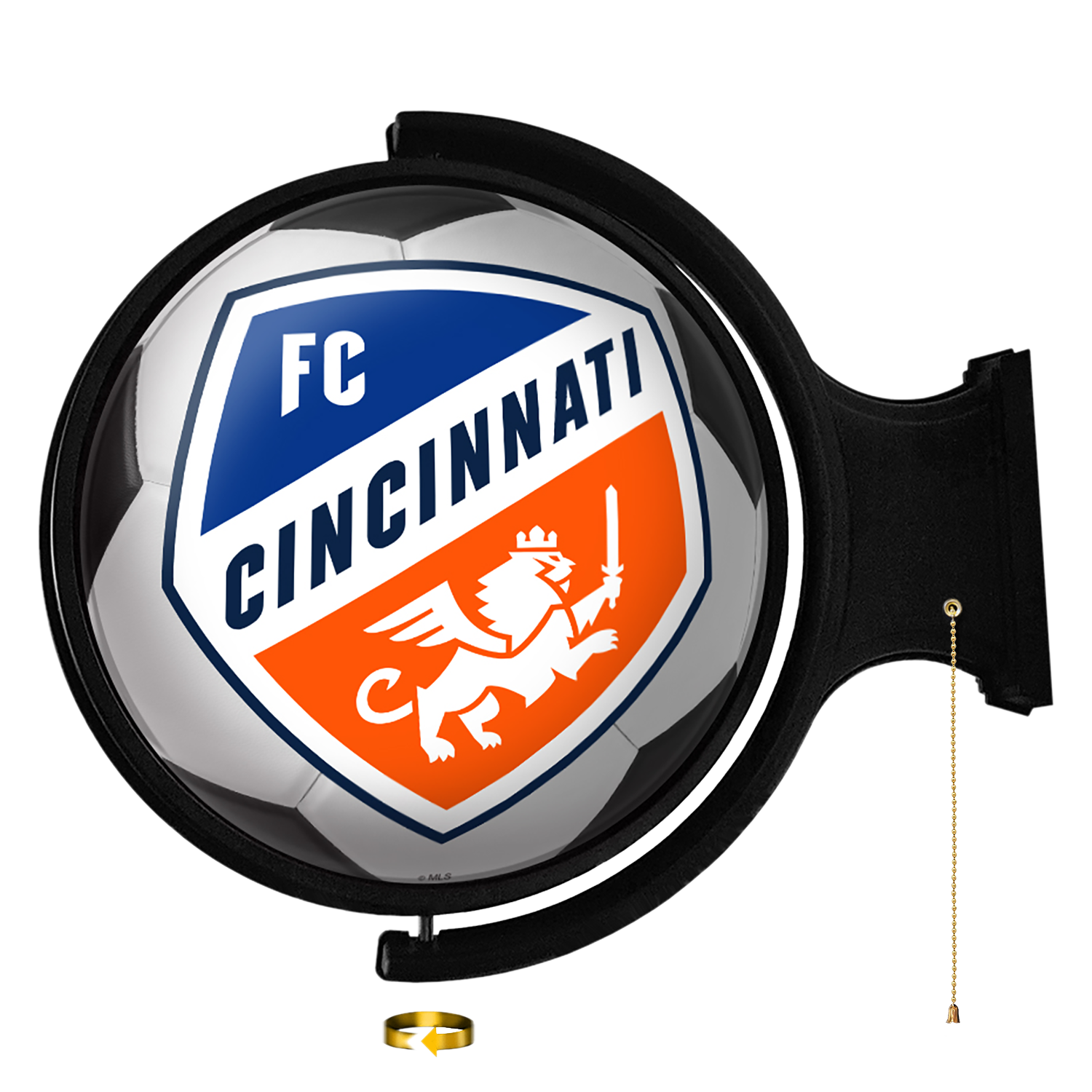 FC Cincinnati: Soccer Ball - Original Round Rotating Lighted Wall Sign