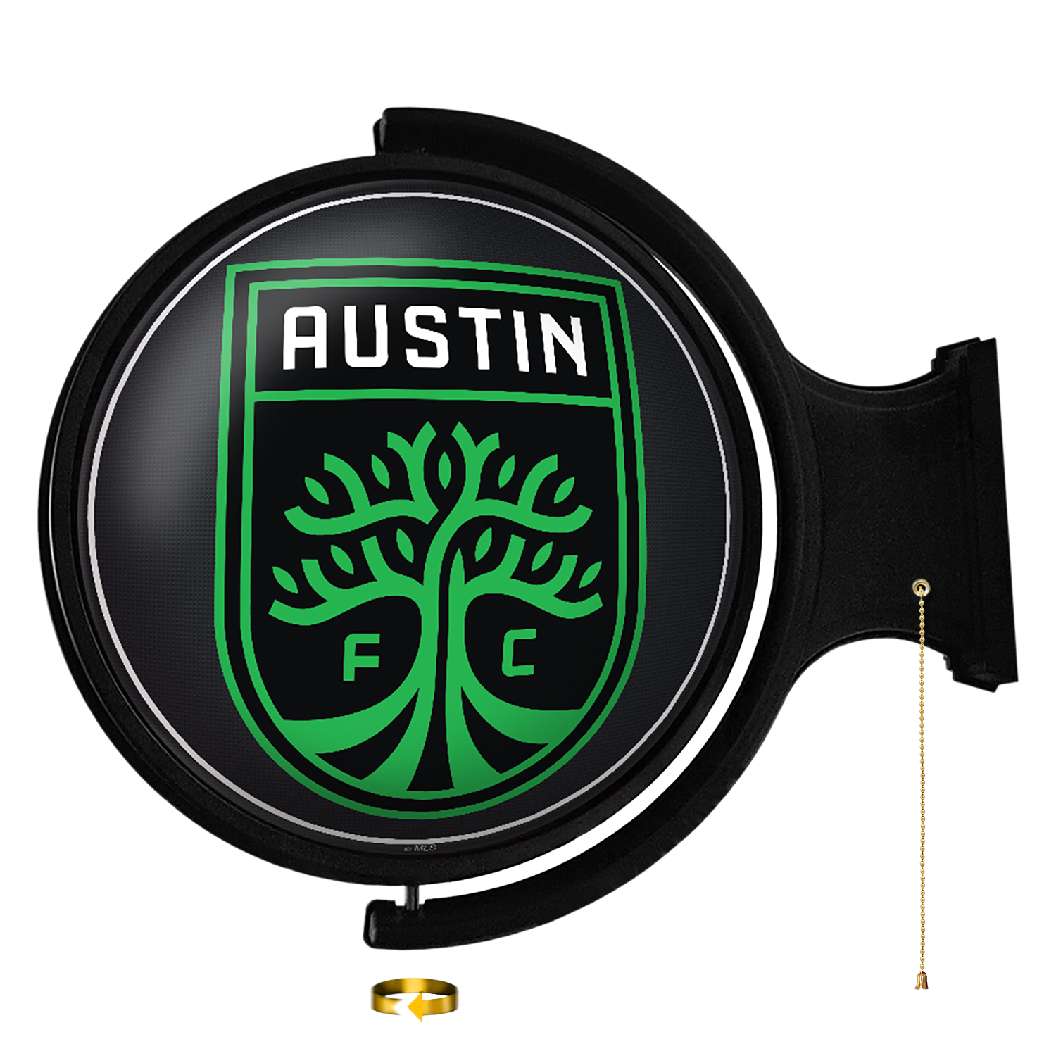 Austin F.C.: Original Round Rotating Lighted Wall Sign