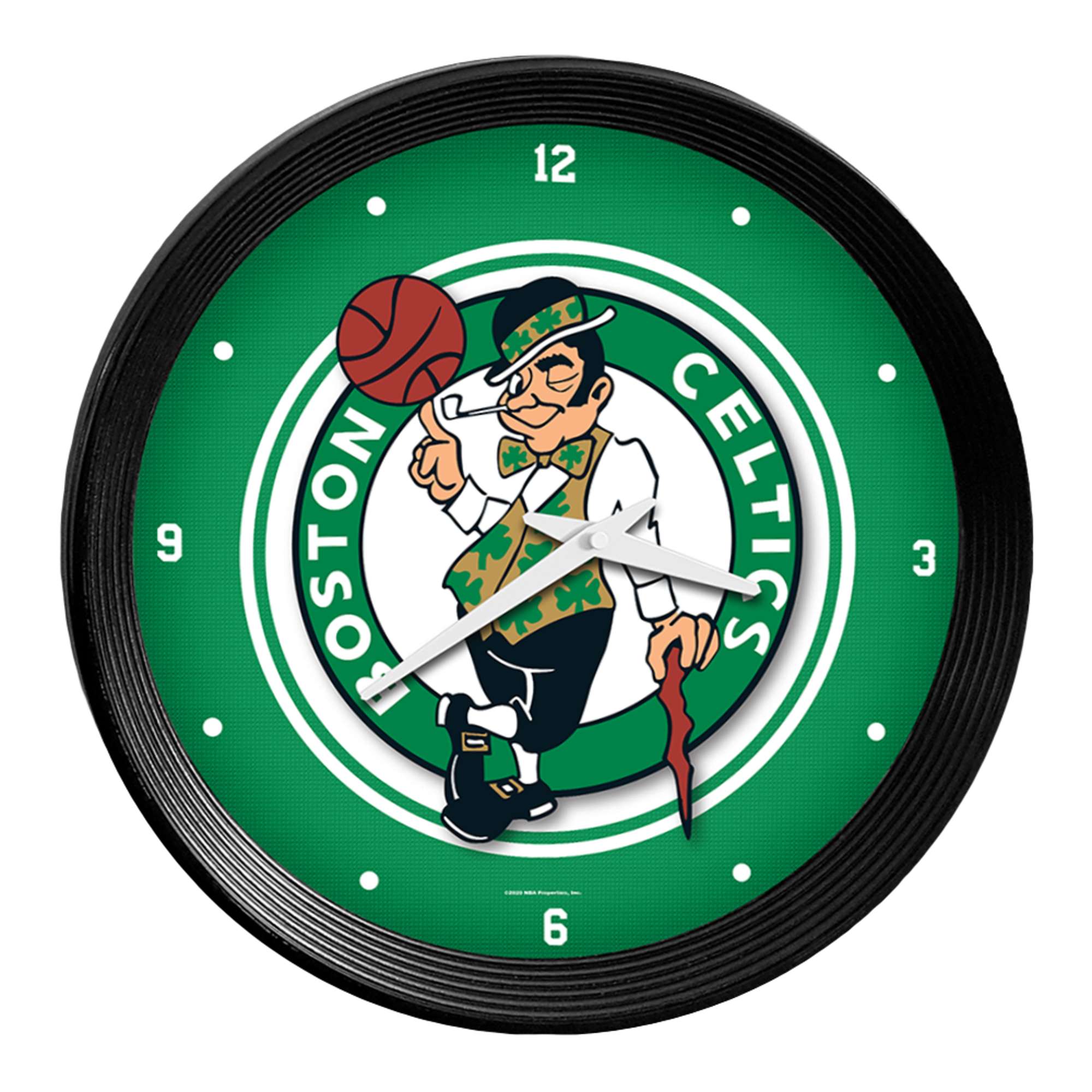 Boston Celtics: Ribbed Frame Wall Clock