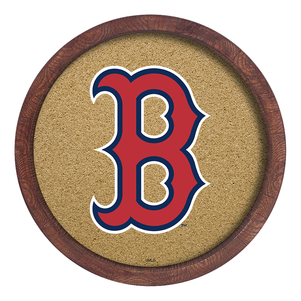 Boston Red Sox "Faux" Barrel Framed Cork Board  
