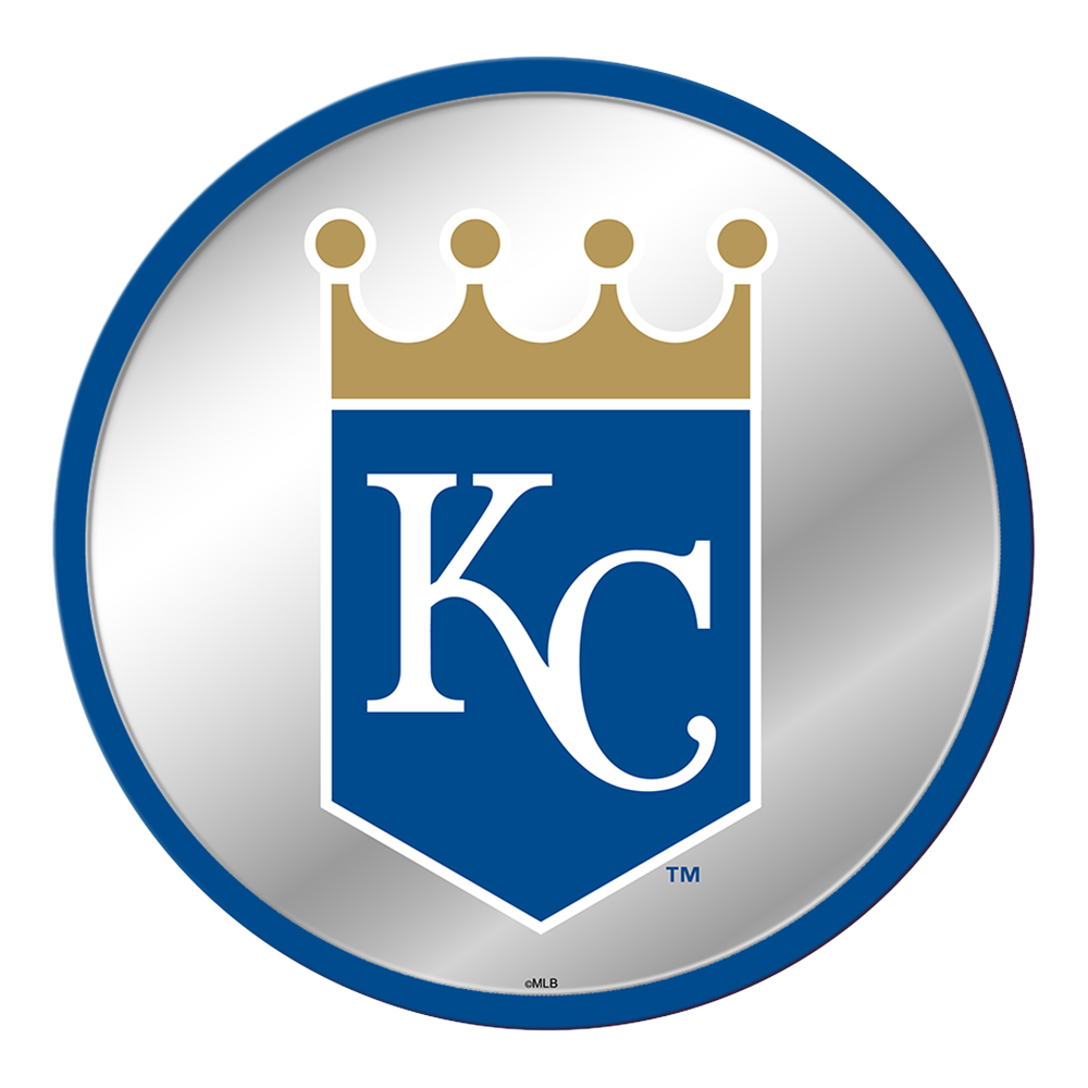 Kansas City Royals Logo - Modern Disc Mirrored Wall Sign  