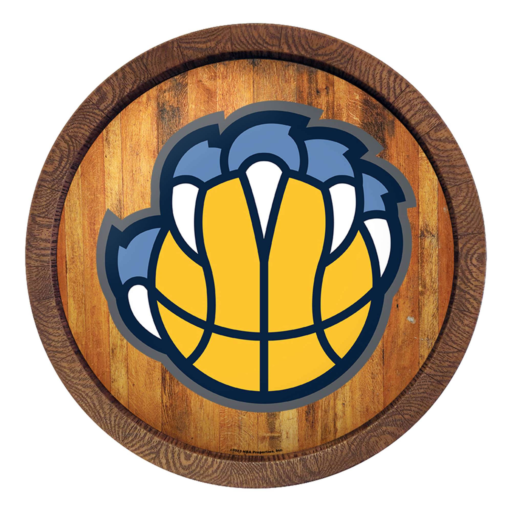 Memphis Grizzlies: Logo - "Faux" Barrel Top Sign    