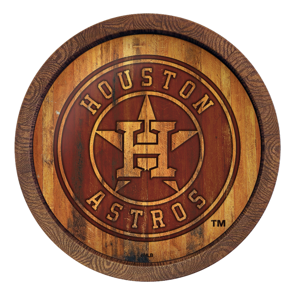 Houston Astros Branded "Faux" Barrel Top Sign  