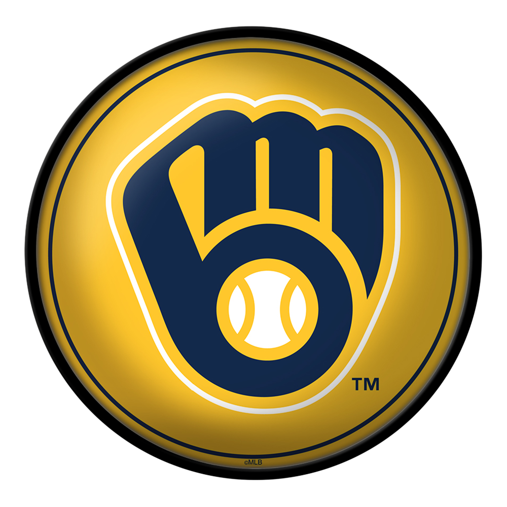 Milwaukee Brewers Logo - Modern Disc Wall Sign  