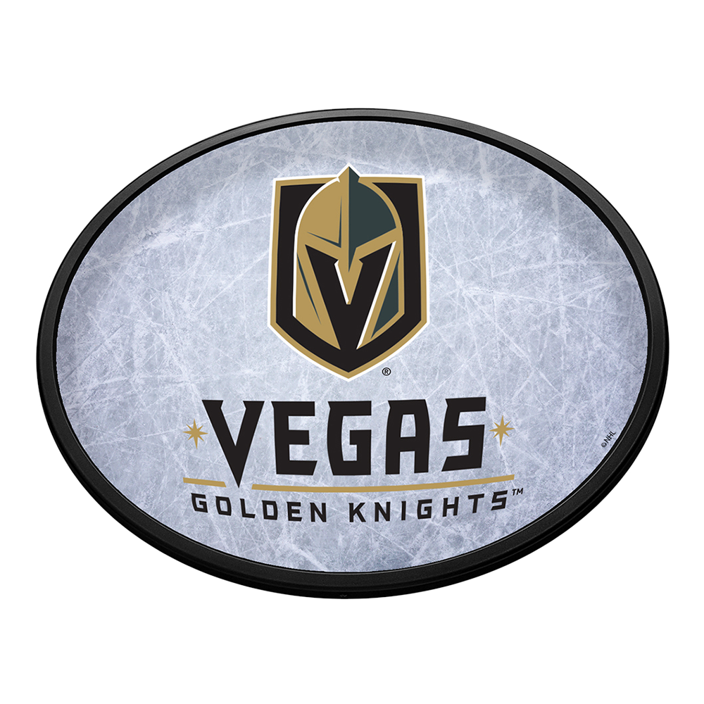 Vegas Golden Knights Ice Rink - Oval Slimline Lighted Wall Sign