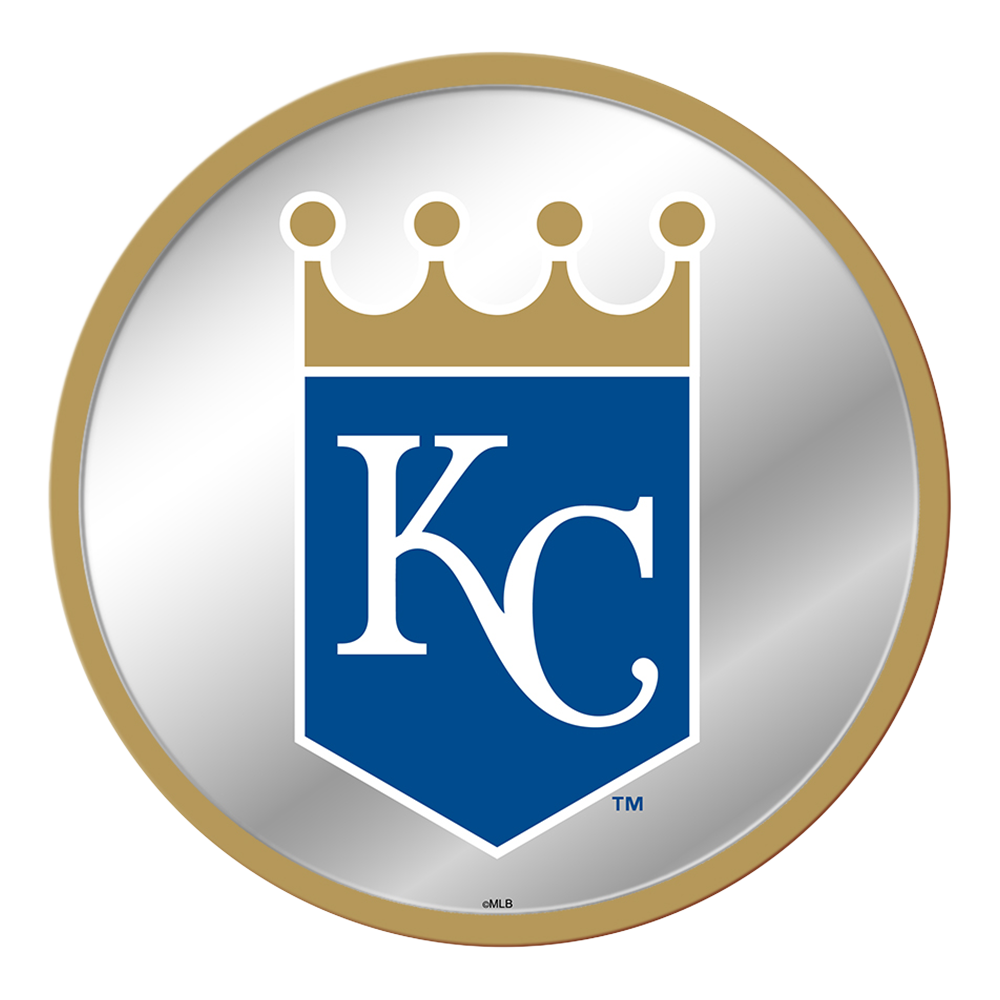 Kansas City Royals Logo - Modern Disc Mirrored Wall Sign  
