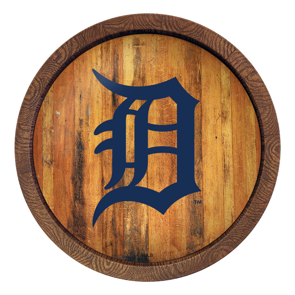 Detroit Tigers Logo - "Faux" Barrel Top Sign  