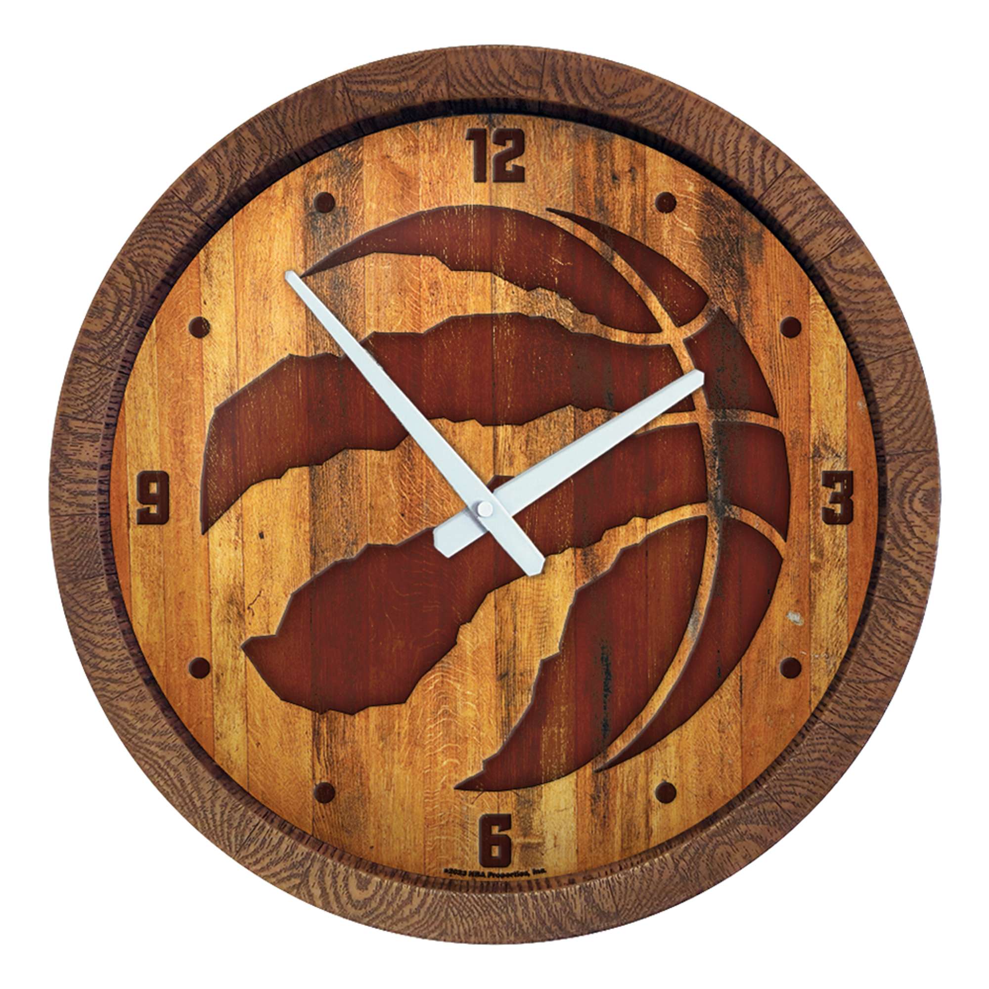 Toronto Raptors: "Faux" Barrel Top Clock  