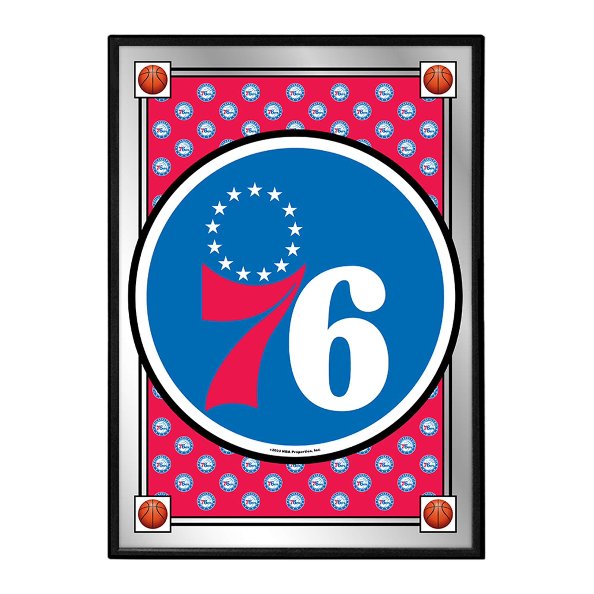 Philadelphia 76ers: Team Spirit - Framed Mirrored Wall Sign