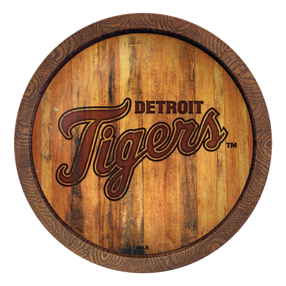 Detroit Tigers Branded "Faux" Barrel Top Sign  