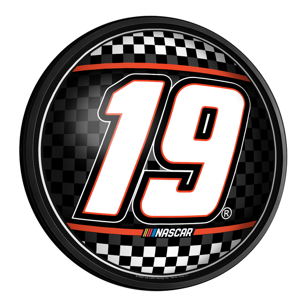 Martin Truex, Jr.: Checkered Flag  - Round Slimline Lighted Wall Sign
