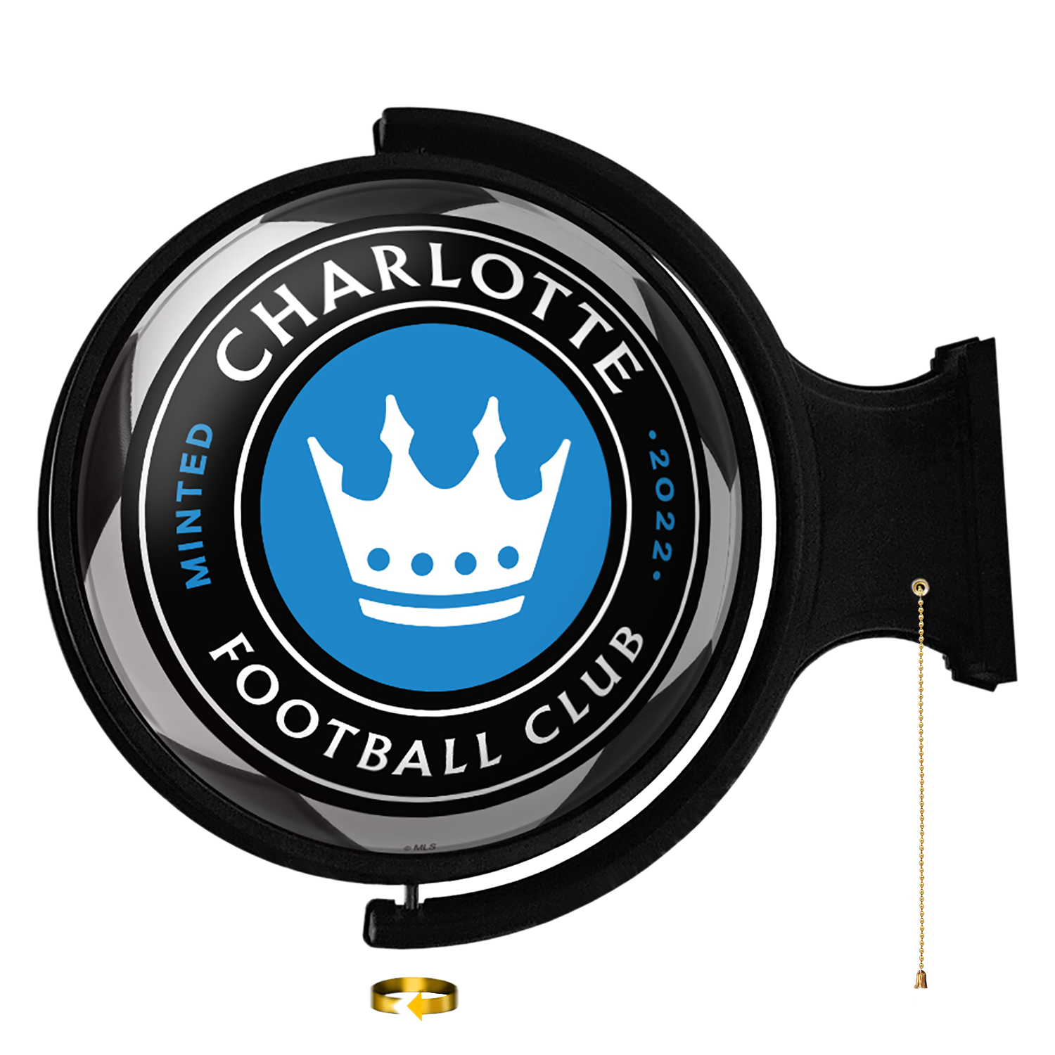 Charlotte FC: Soccer Ball - Original Round Rotating Lighted Wall Sign