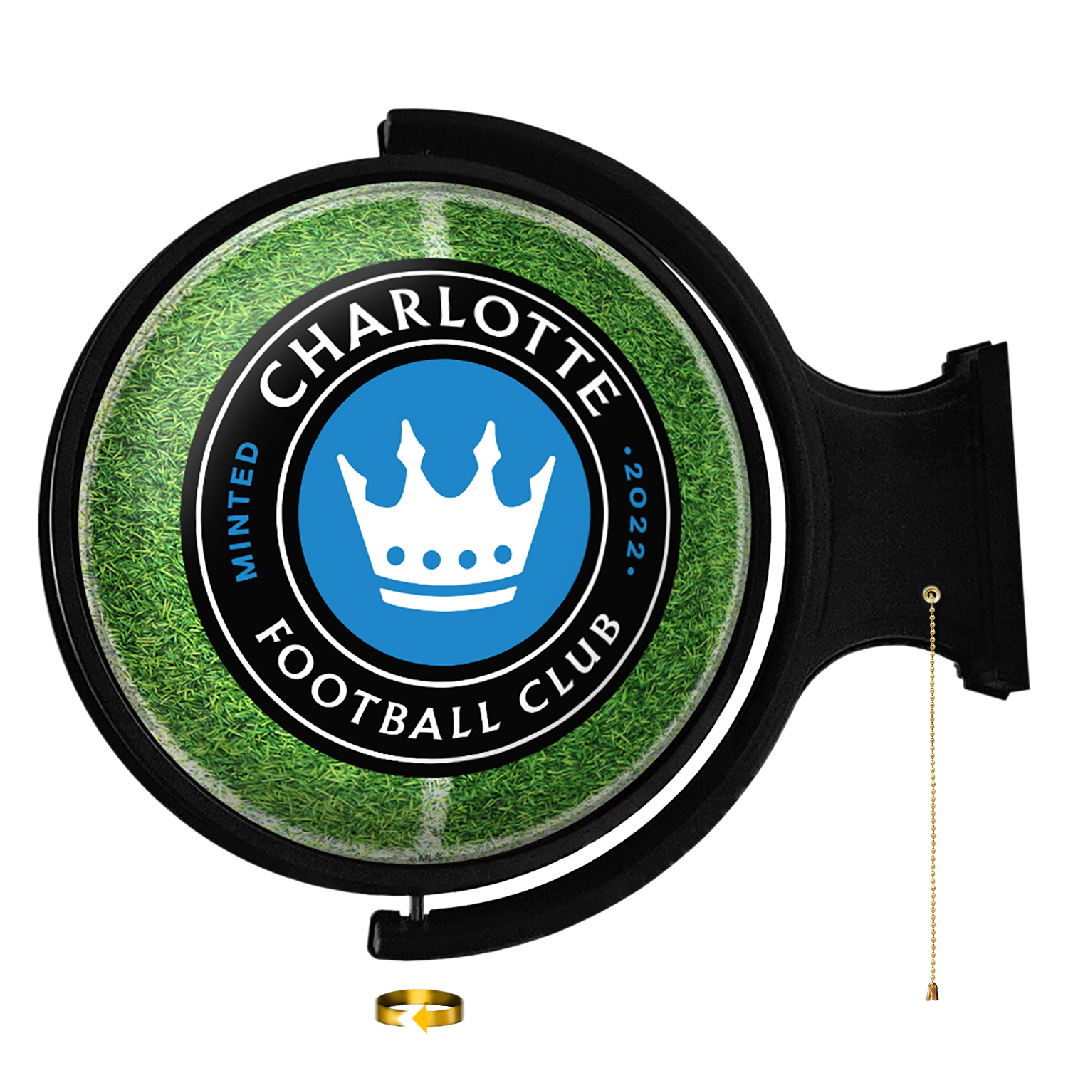 Charlotte FC: Pitch - Original Round Rotating Lighted Wall Sign