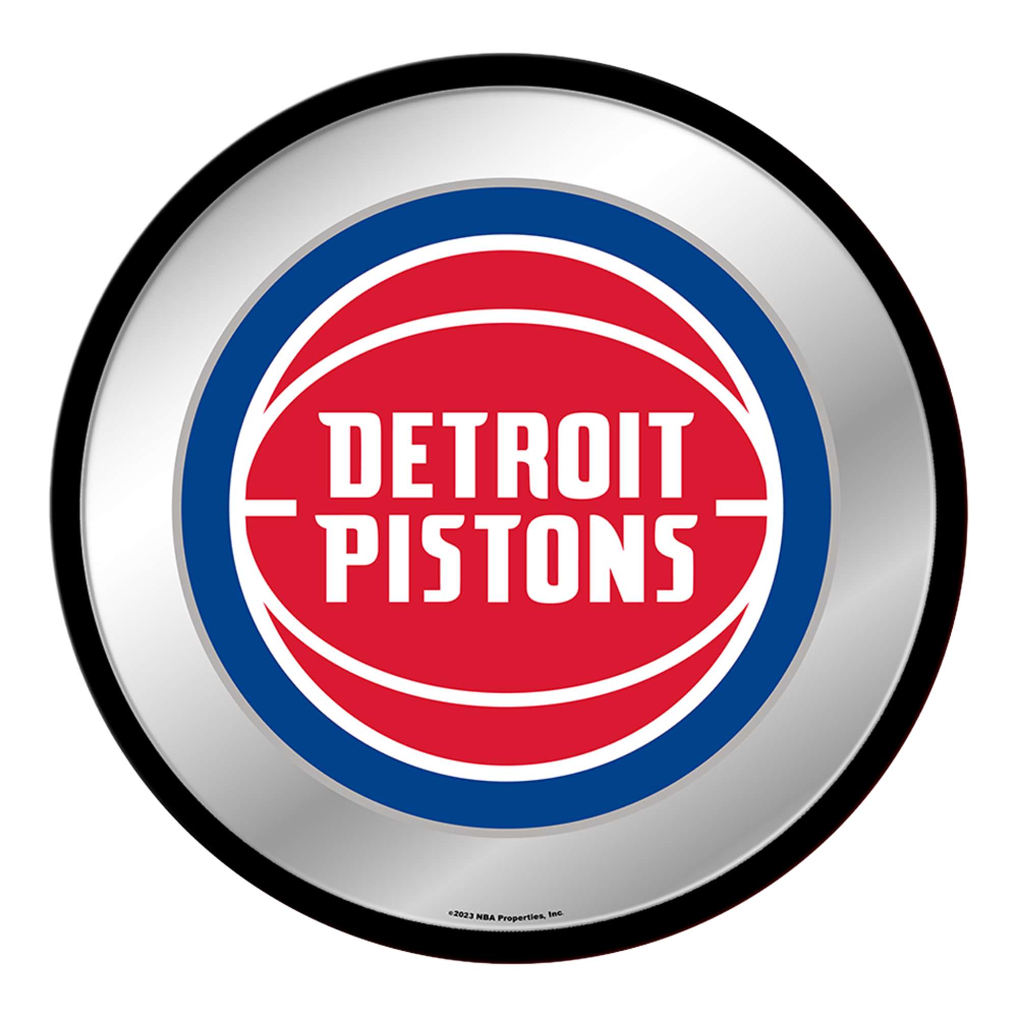 Detroit Pistons: Modern Disc Mirrored Wall Sign