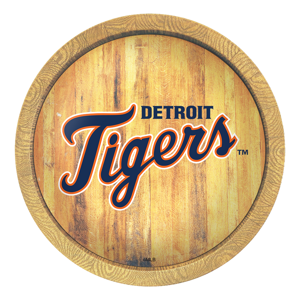 Detroit Tigers "Faux" Barrel Top Sign  