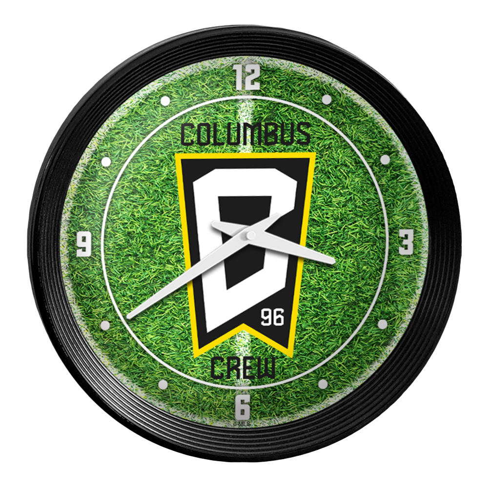 Columbus Crew: Pitch - Ribbed Frame Wall Clock