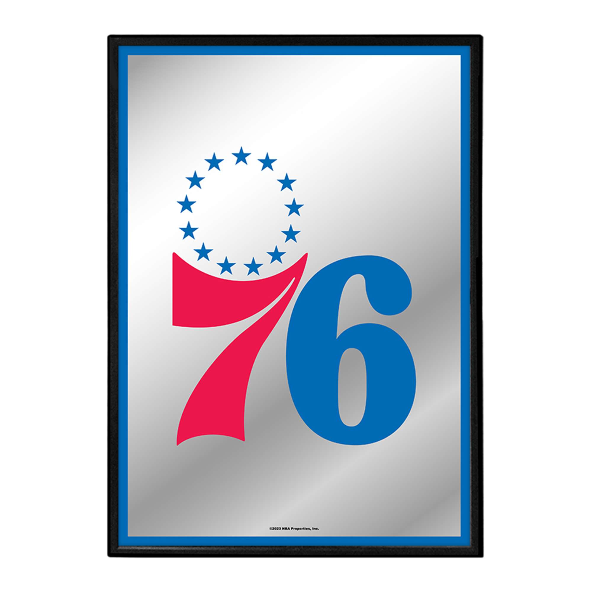 Philadelphia 76ers: Framed Mirrored Wall Sign