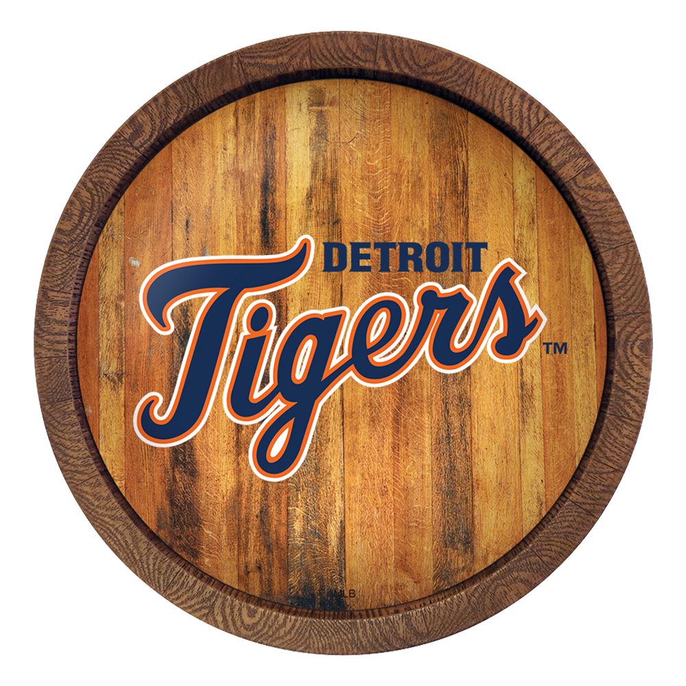 Detroit Tigers "Faux" Barrel Top Sign  