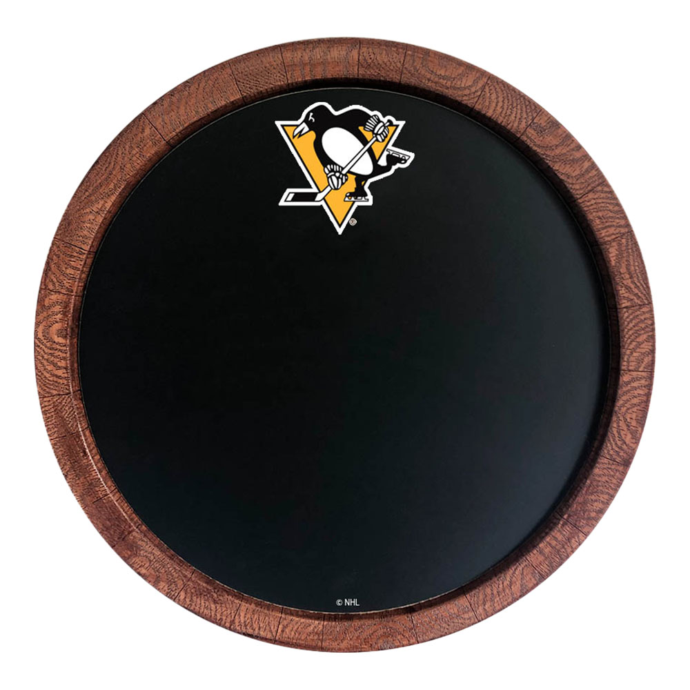Pittsburgh Penguins chalkboard "Faux" Barrel Top Sign  