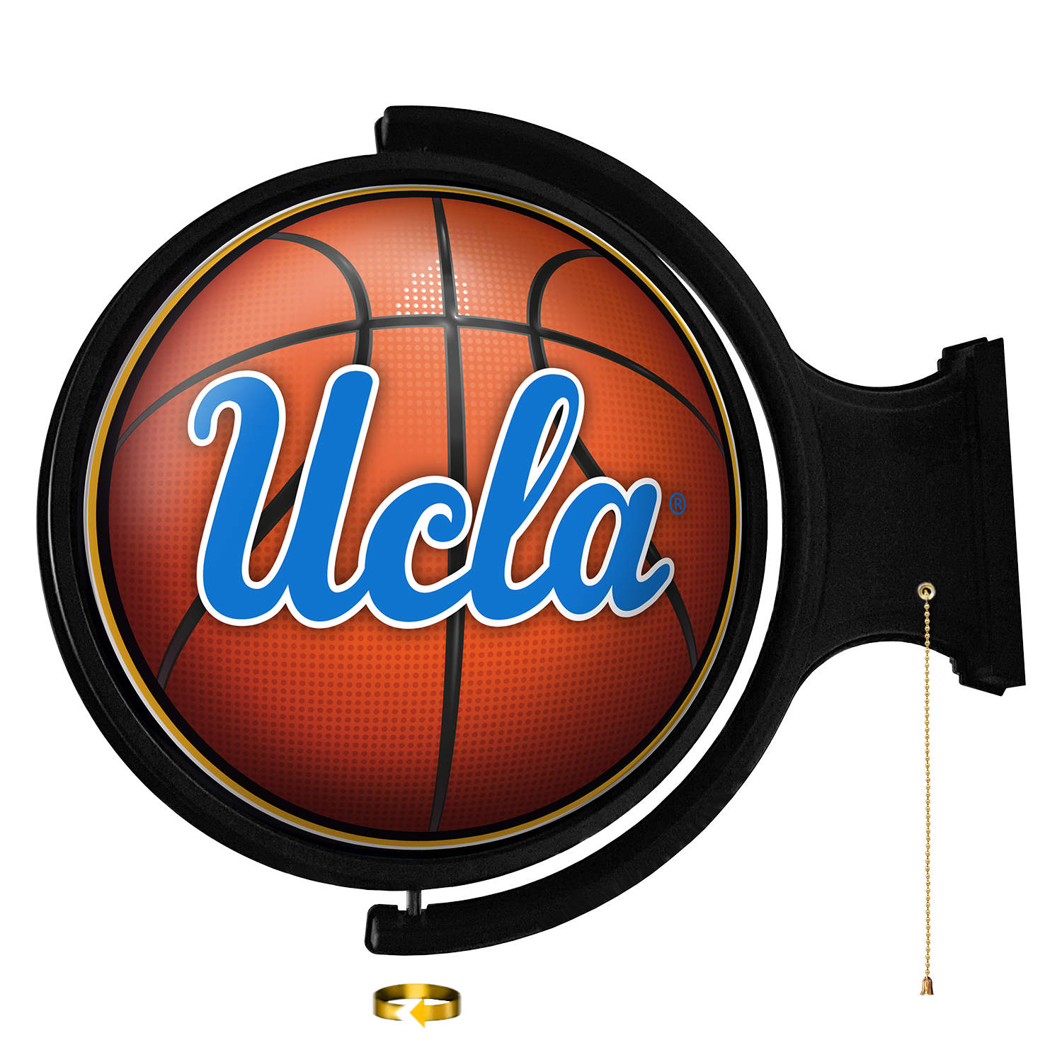 UCLA Bruins Basketball - Round Rotating Lighted Wall Sign