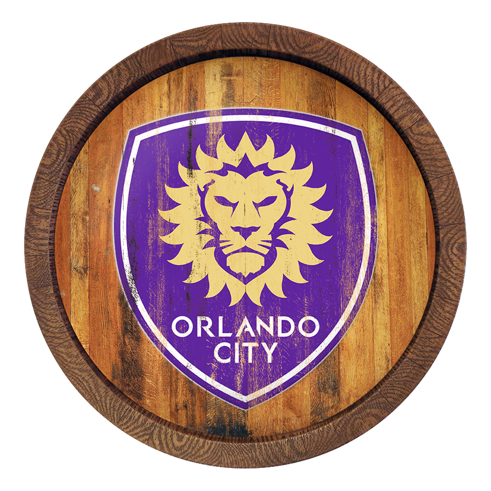 Orlando City: Weathered "Faux" Barrel Top Sign  