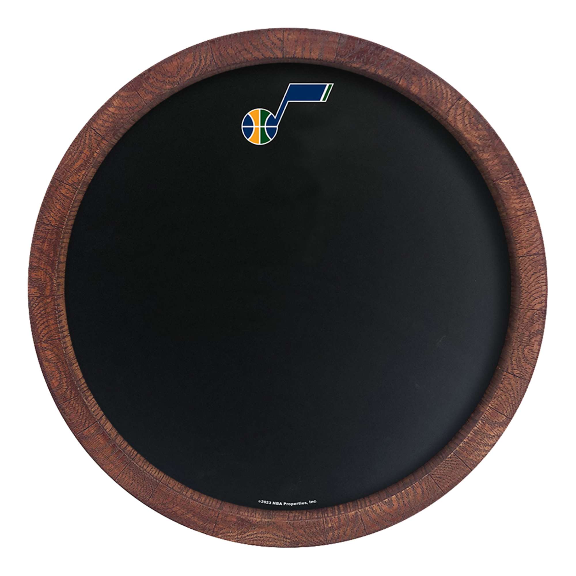 Utah Jazz: "Faux" Barrel Framed Chalkboard    