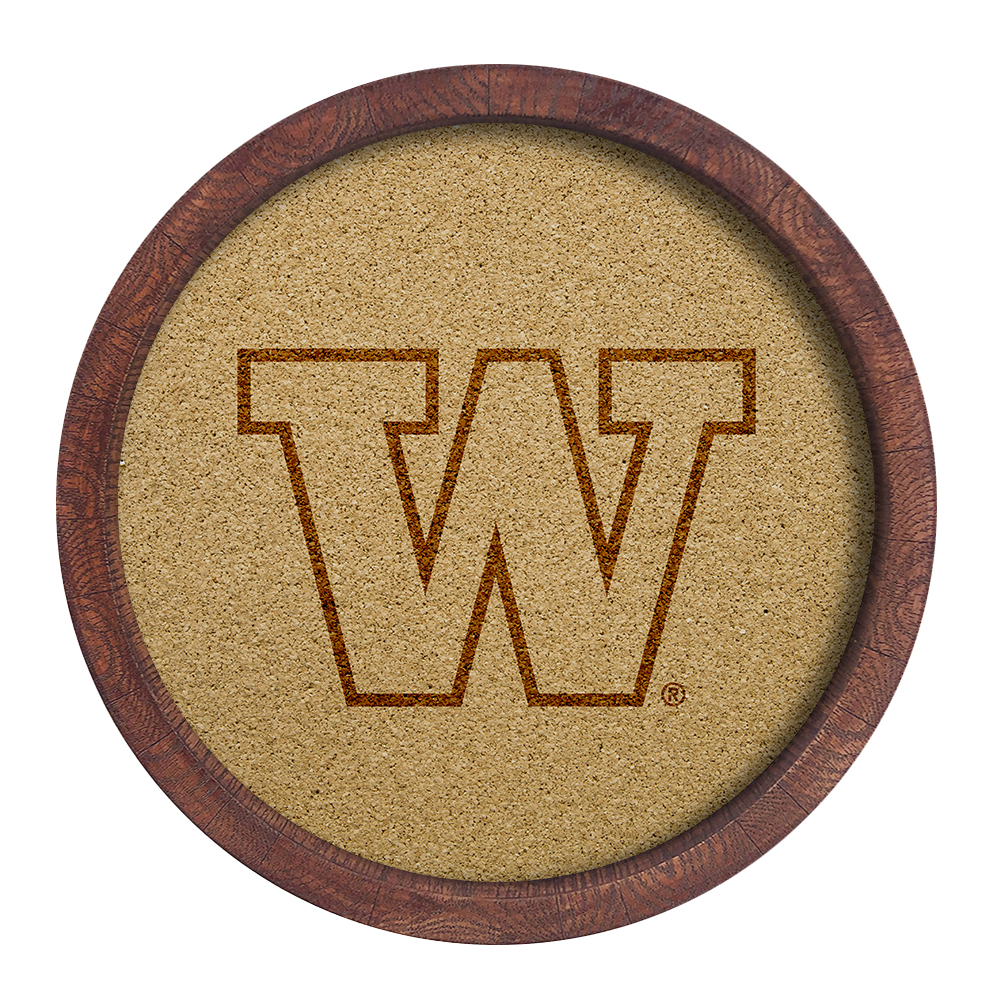 Washington Huskies "Faux" Barrel Framed Cork Board  