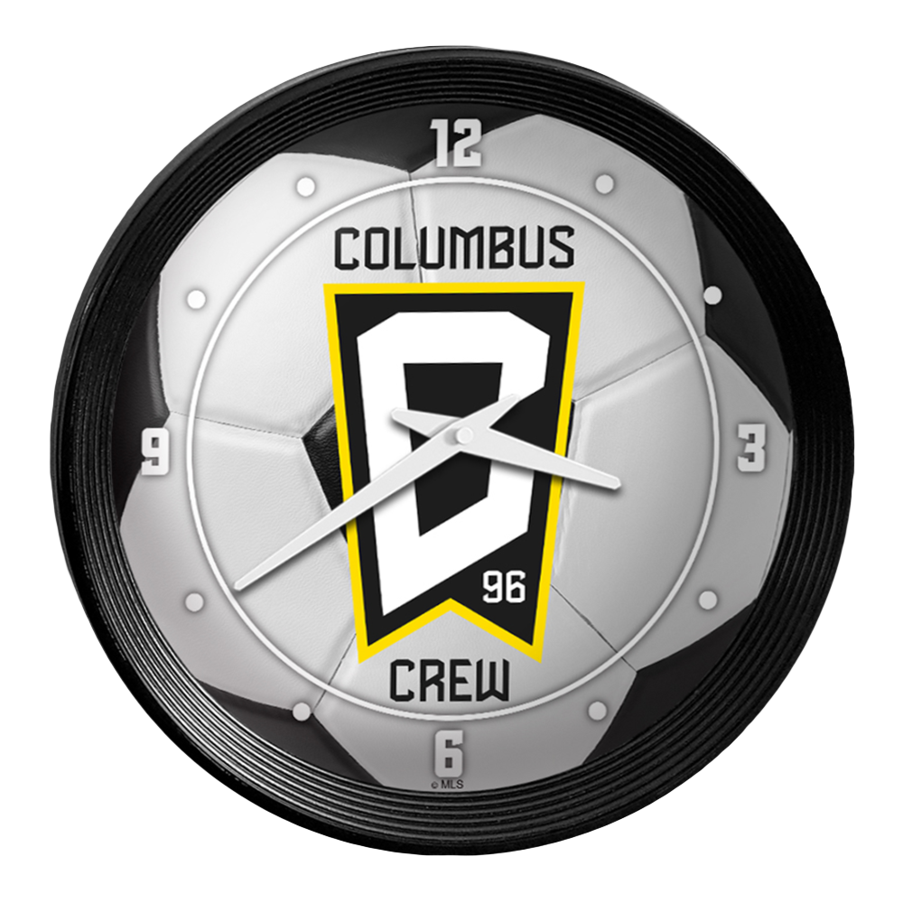 Columbus Crew: Soccer Ball - Ribbed Frame Wall Clock