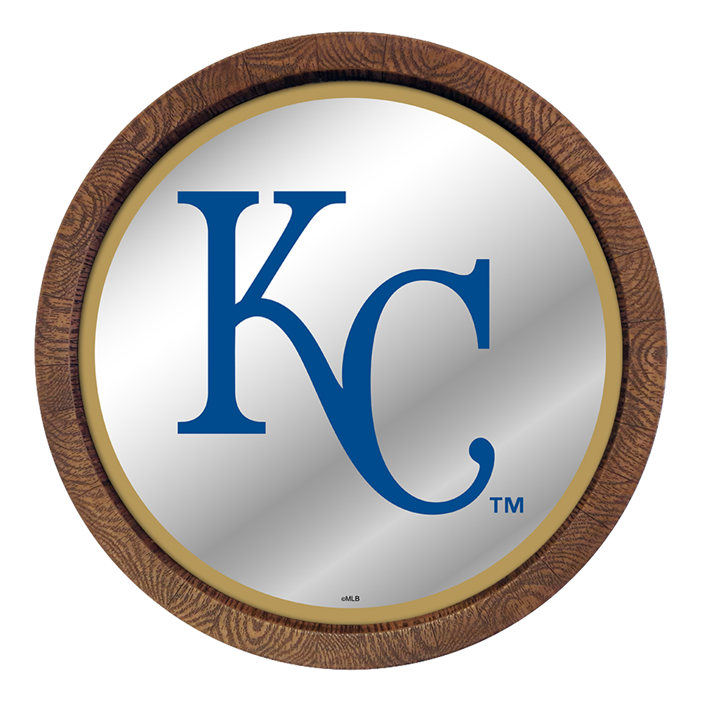Kansas City Royals "Faux" Barrel Top Mirrored Wall Sign  