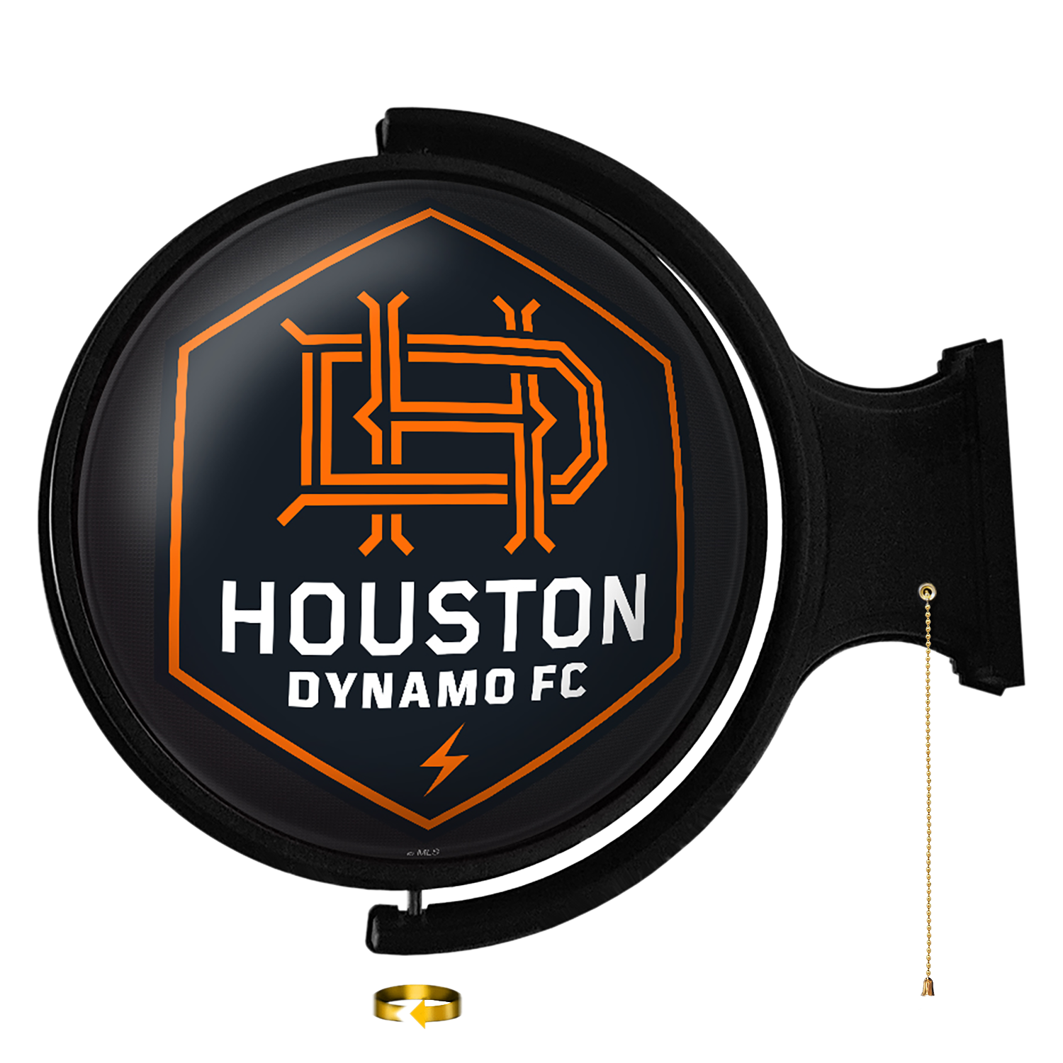 Houston Dynamo: Original Round Rotating Lighted Wall Sign