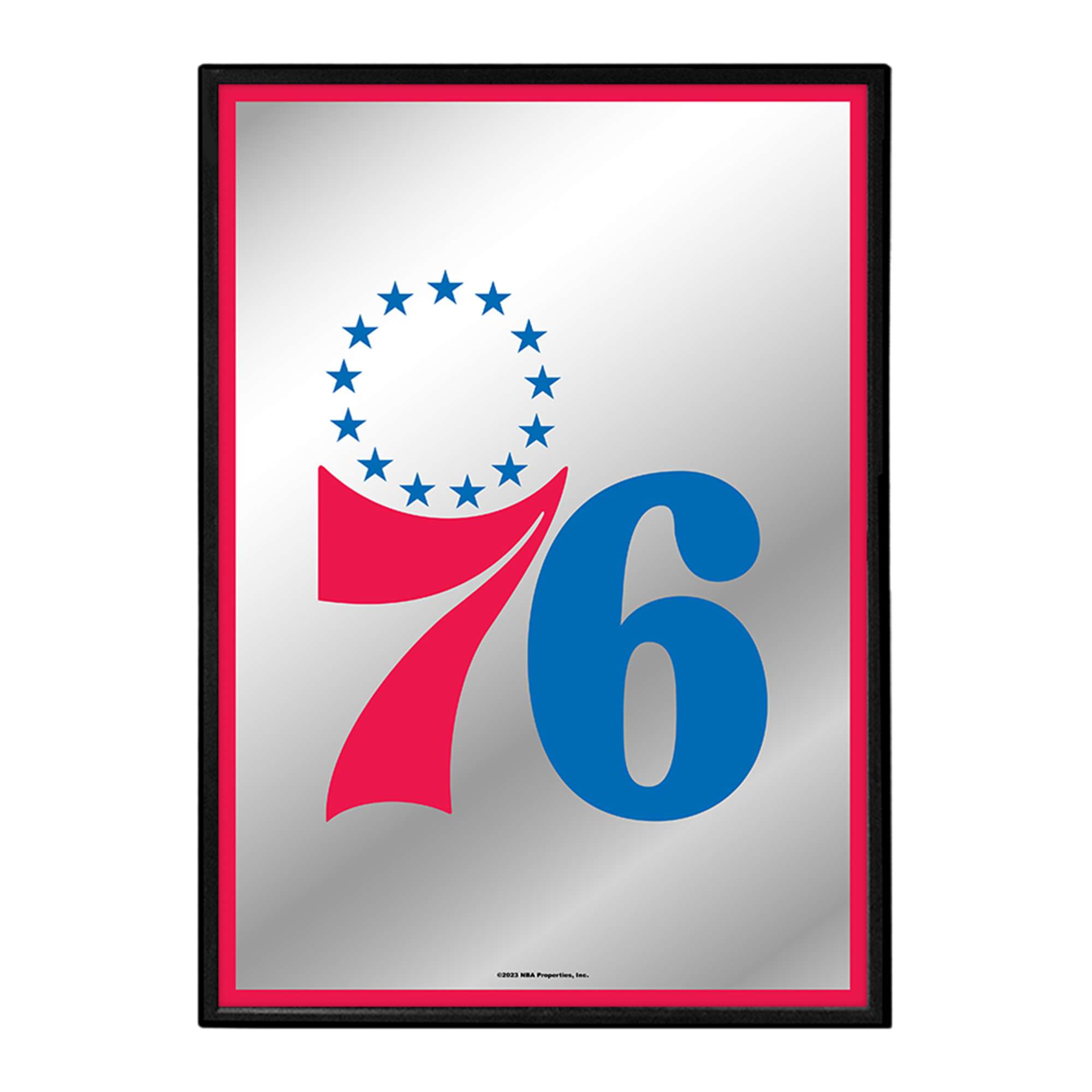 Philadelphia 76ers: Framed Mirrored Wall Sign