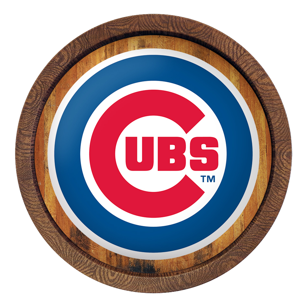 Chicago Cubs "Faux" Barrel Top Sign  