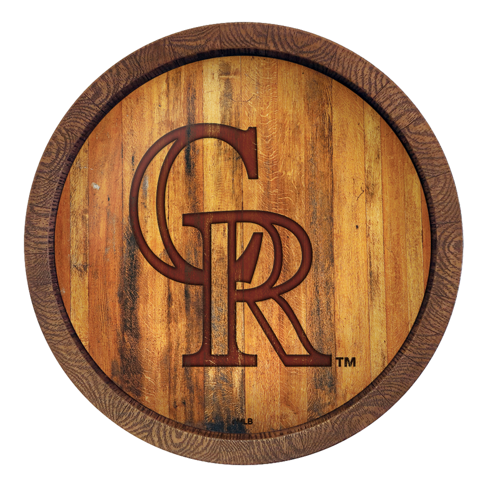 Colorado Rockies Branded "Faux" Barrel Top Sign  