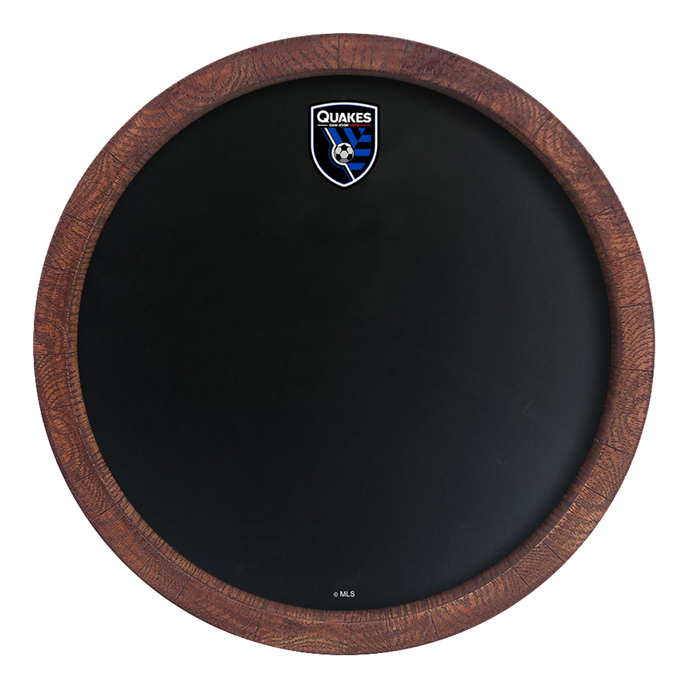 San Jose Earthquakes: Chalkboard "Faux" Barrel Top Sign  