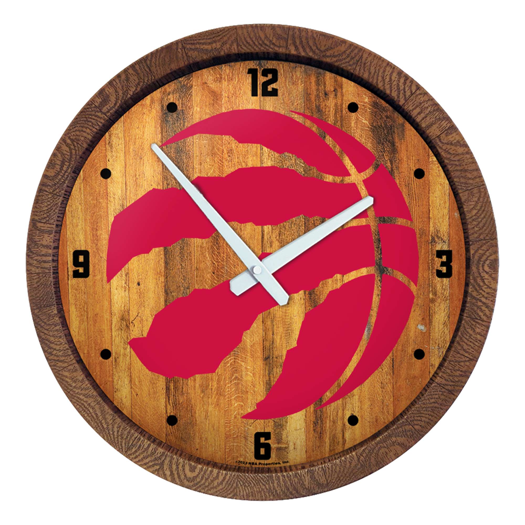Toronto Raptors: "Faux" Barrel Top Clock  