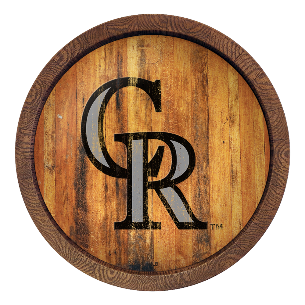 Colorado Rockies Weathered "Faux" Barrel Top Sign  
