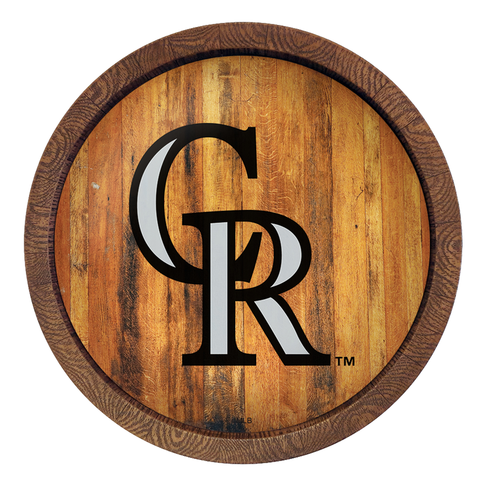 Colorado Rockies "Faux" Barrel Top Sign  