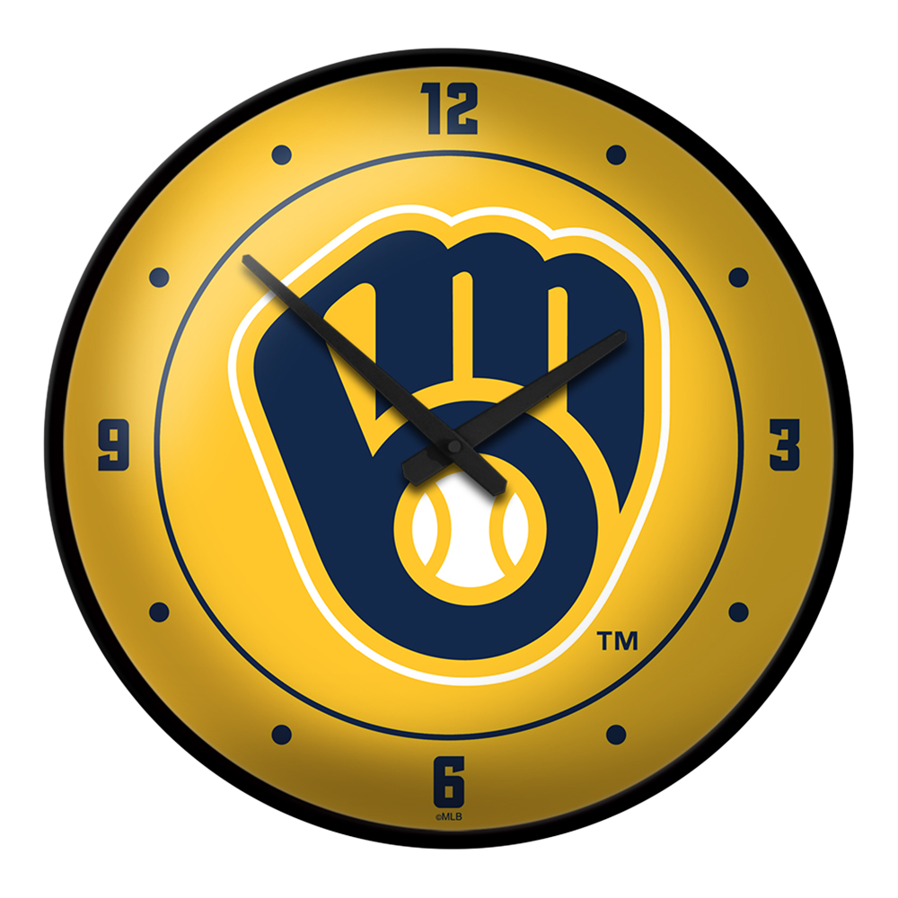 Milwaukee Brewers Logo - Modern Disc Wall Clock  