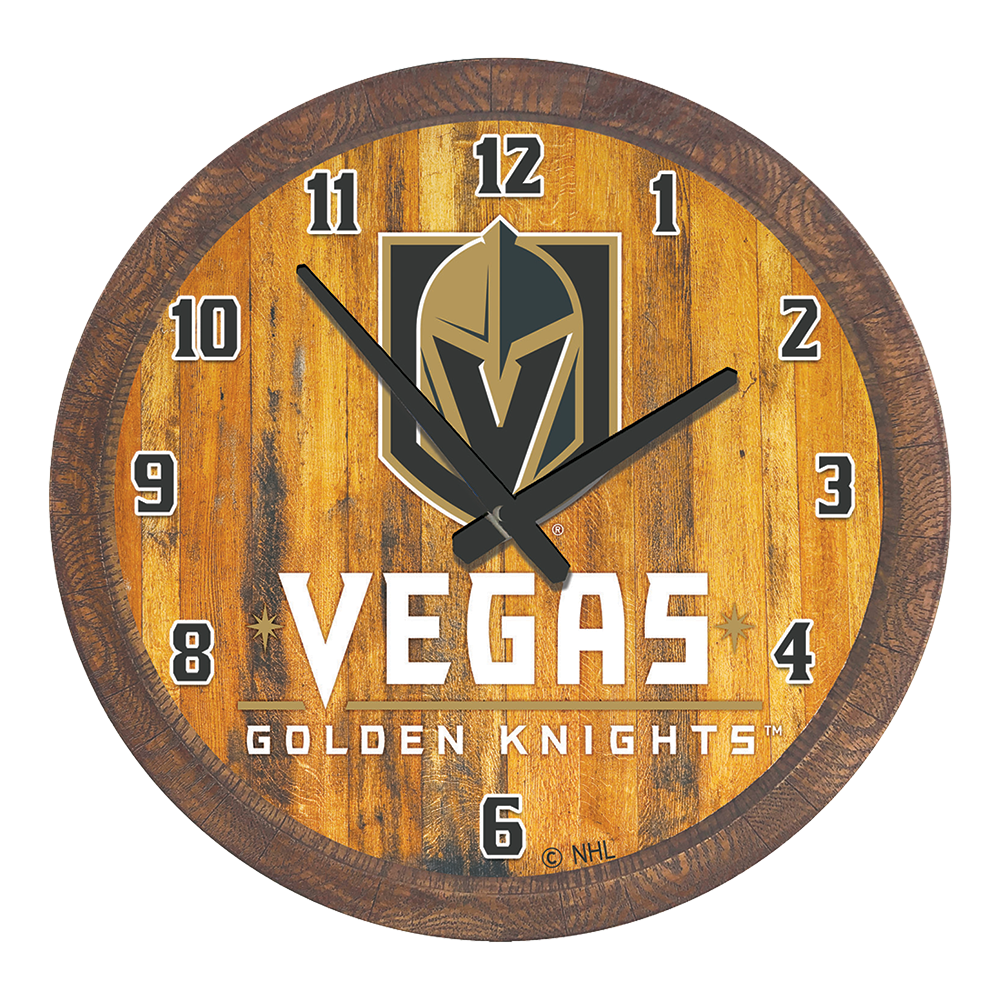 Vegas Golden Knights "Faux" Barrel Top Wall Clock  