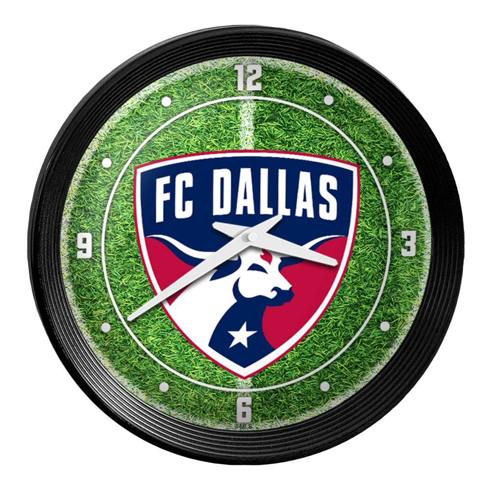 FC Dallas: Pitch - Ribbed Frame Wall Clock  
