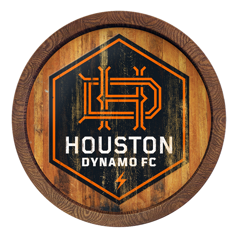 Houston Dynamo: Weathered "Faux" Barrel Top Sign  