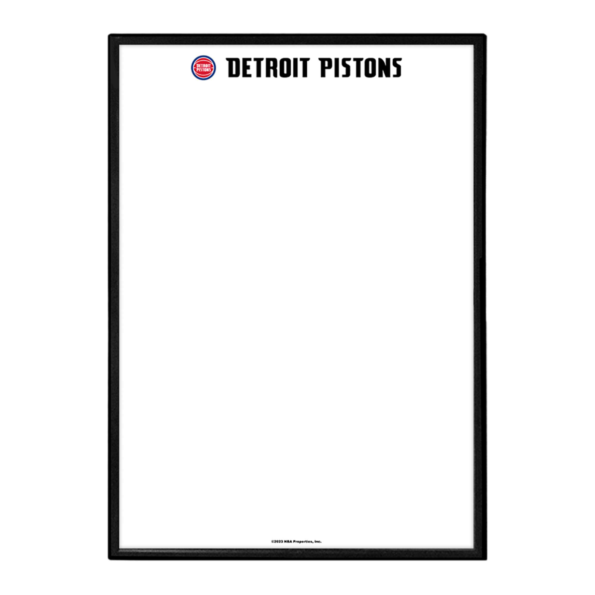 Detroit Pistons: Framed Dry Erase Wall Sign