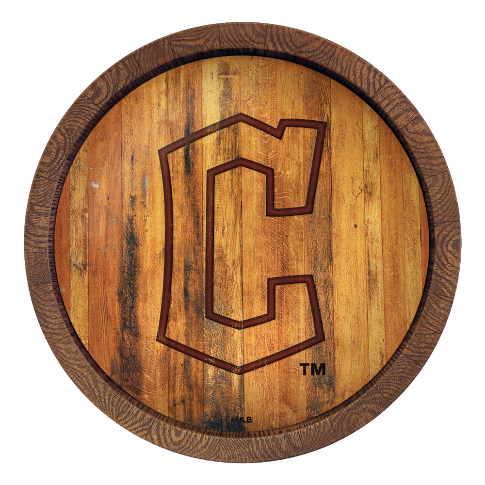 Cleveland Guardians Logo - Branded "Faux" Barrel Top Sign  