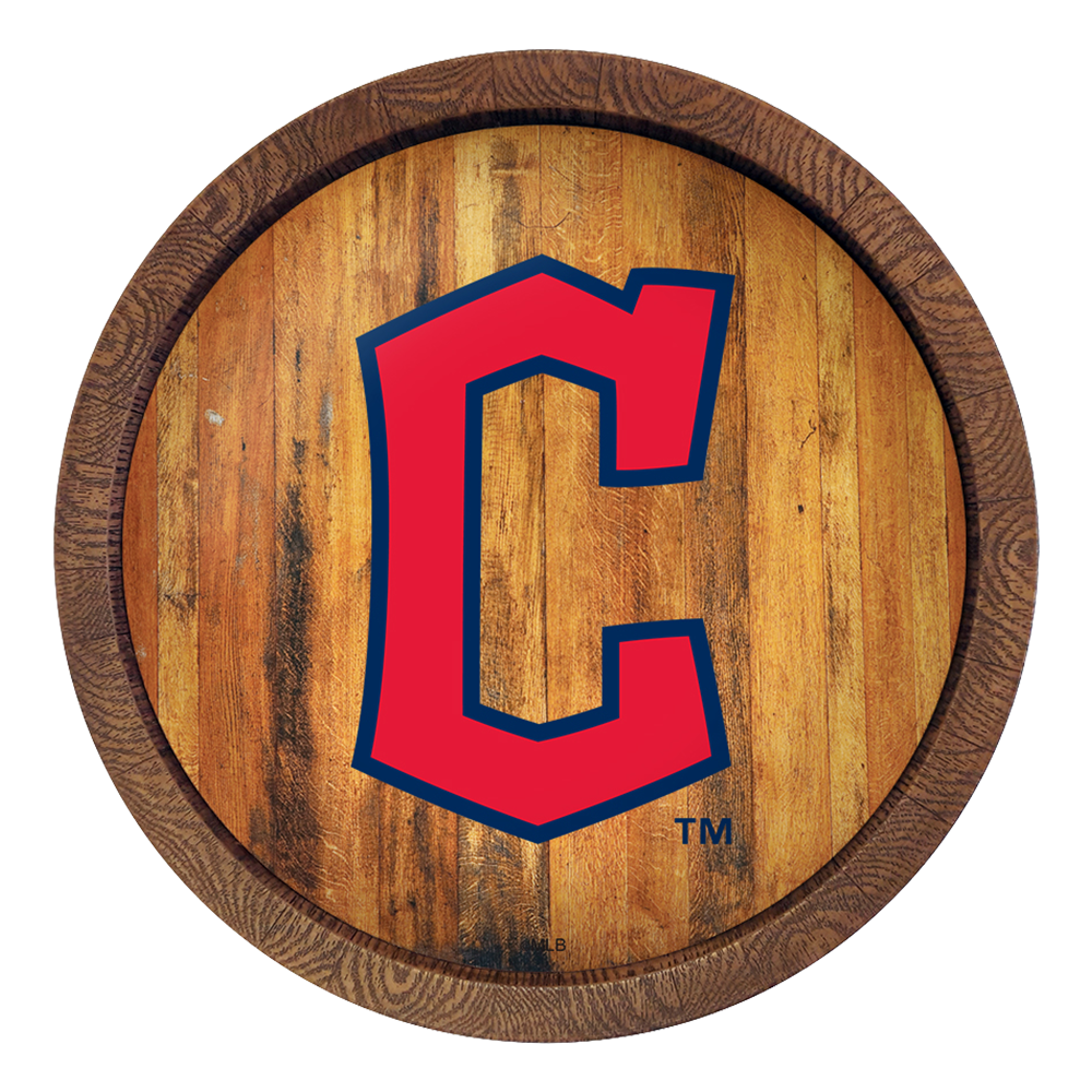 Cleveland Guardians Logo - "Faux" Barrel Top Sign  