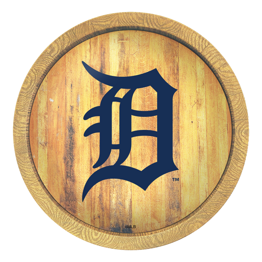 Detroit Tigers Logo - "Faux" Barrel Top Sign  