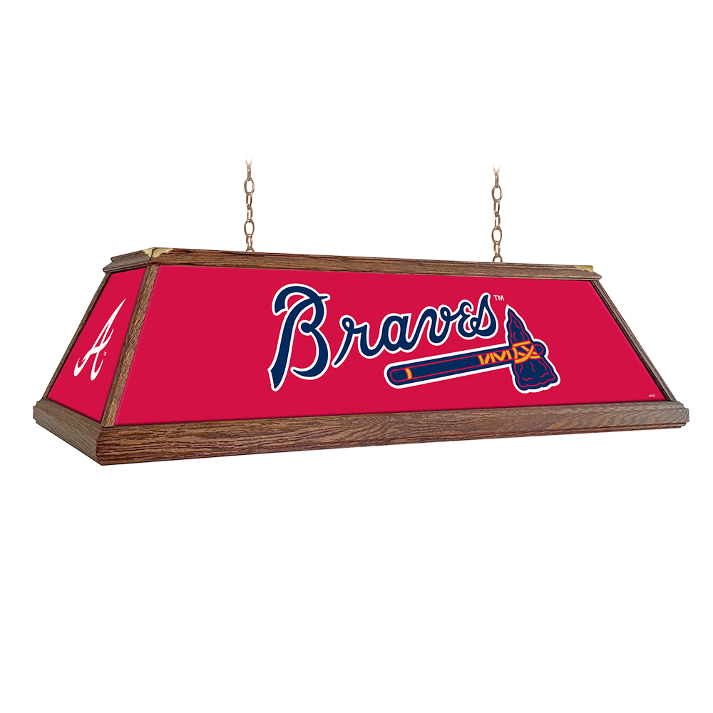 Atlanta Braves Premium Wood Pool Table Light  