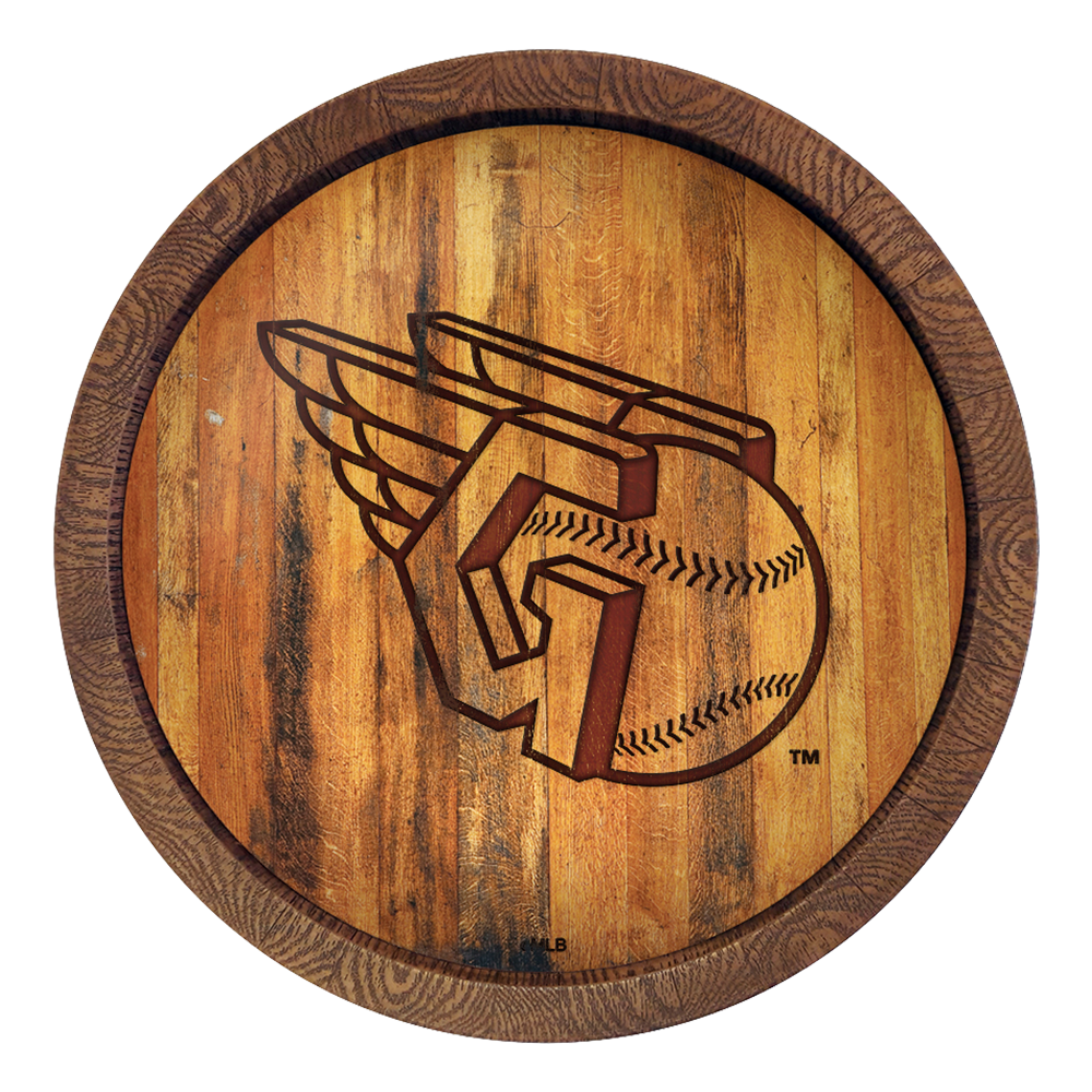 Cleveland Guardians Branded "Faux" Barrel Top Sign  